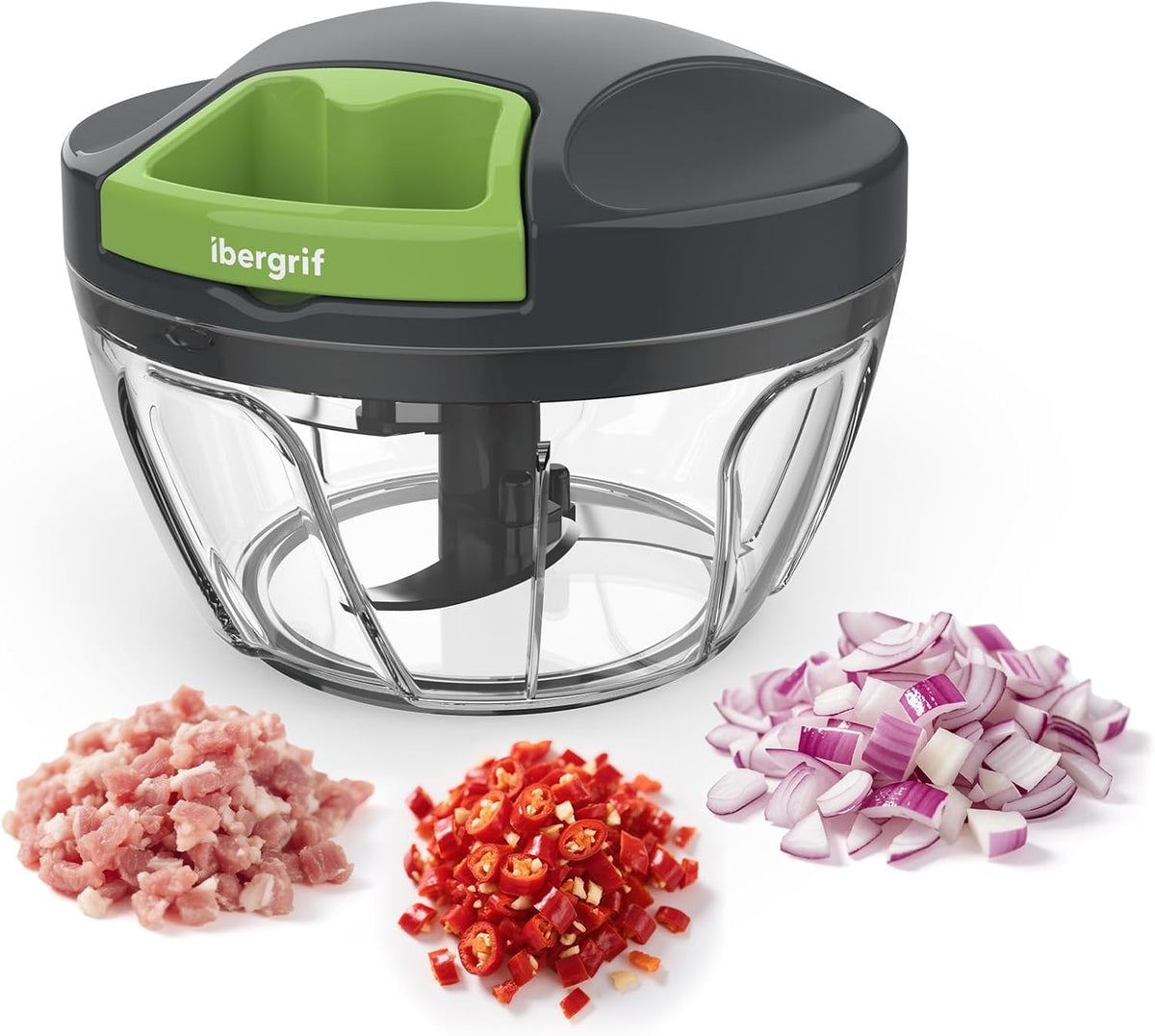 Ibergrif Pull-Cord Mini Food Chopper · 500 ml