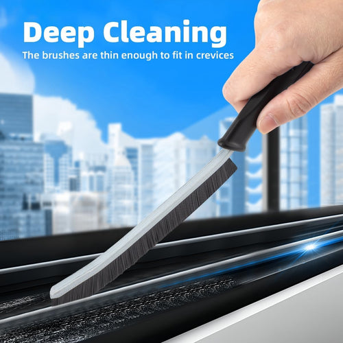 3Pcs Hard Bristle Crevice Cleaning Brush-Thin Grout Scrub Brush
