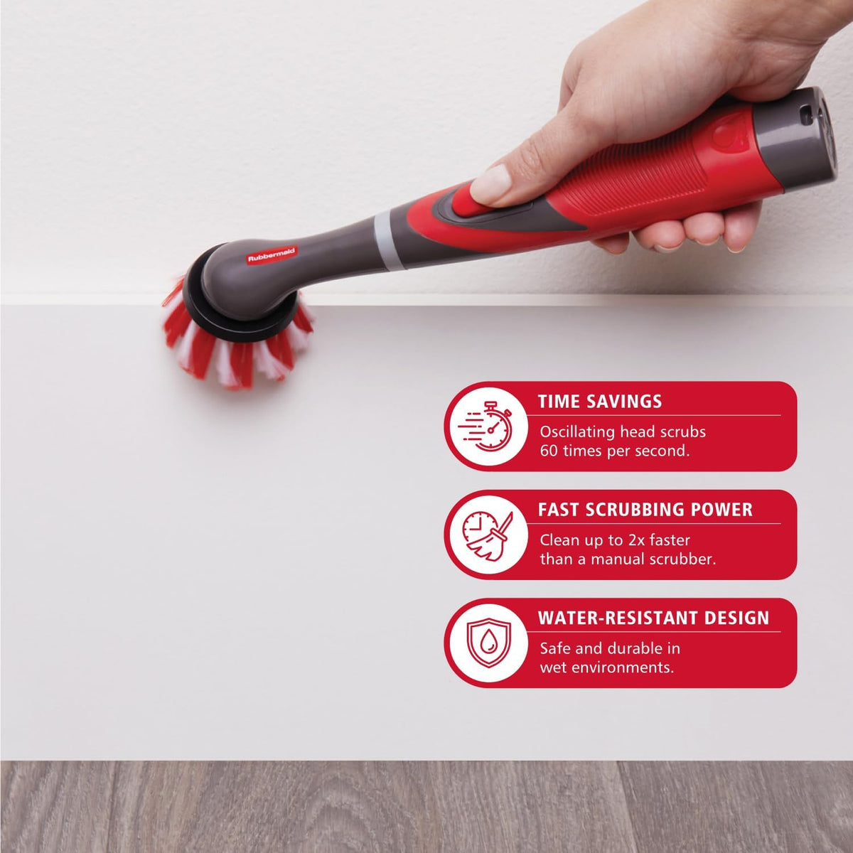 Rubbermaid Reveal Detail Scrubber · 18-Piece Kit